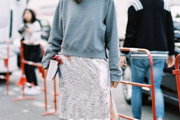 Autumn Style Inspiration: Sweatshirts with Sequins & Deep Blue Coats
