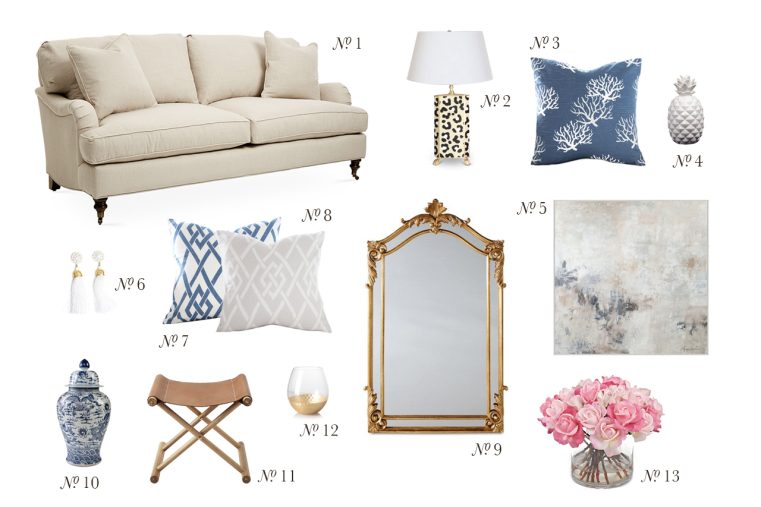 Décor Inspiration: At Home: Shades of Blue & Gold in the Living Room