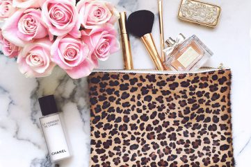 Belgrave Crescent Saint-Tropez Zip Pouch in Leopard