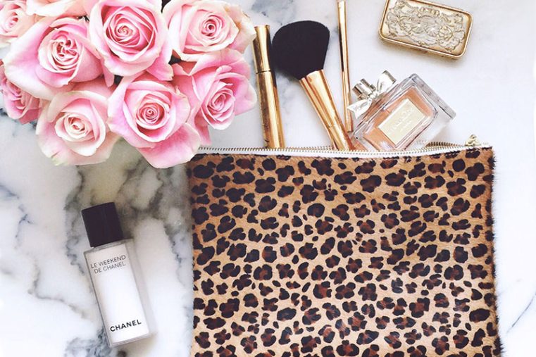 Belgrave Crescent Saint-Tropez Zip Pouch in Leopard
