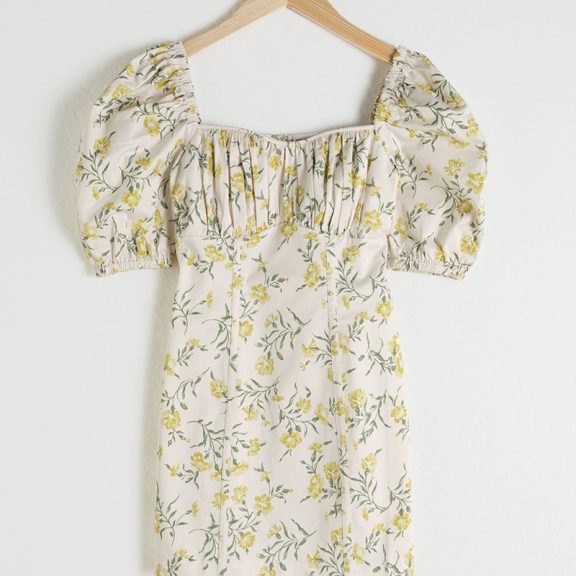 Floral Puff Sleeve Mini Dress