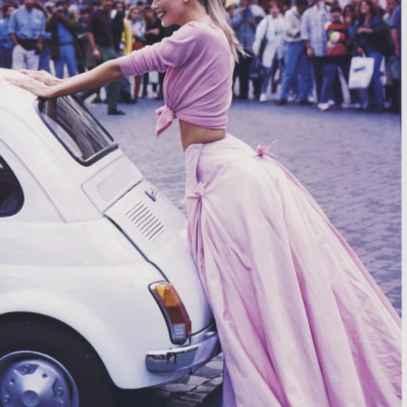 Claudia Schiffer photographed by Arthur Elgort for Vogue Magazine US December 1994